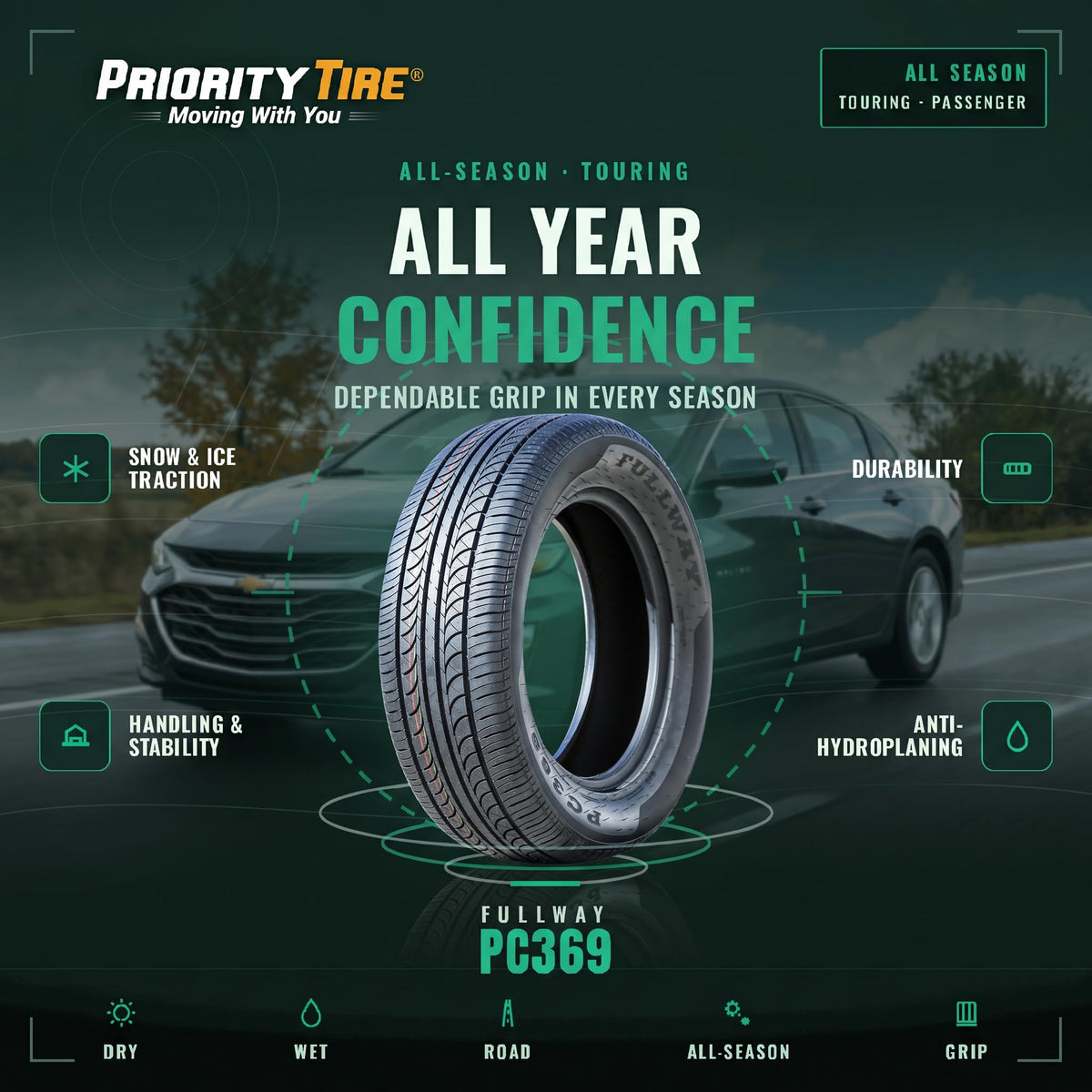 205/65R15 94H SL All Season Performance Passenger Tire L446