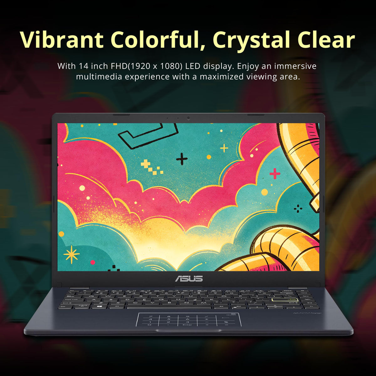 14" FHD Laptop, Intel Celeron N4500, 4GB RAM, 224GB Storage, Quiet Blue R6594
