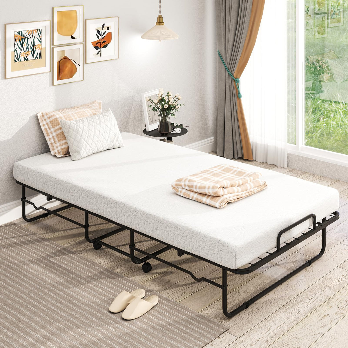 Twin Folding Bed with Mattress W115477