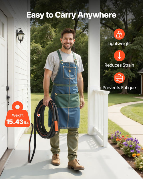 100 ft 5/8" Heavy Duty 4-Layer Rubber Garden Hose B412971
