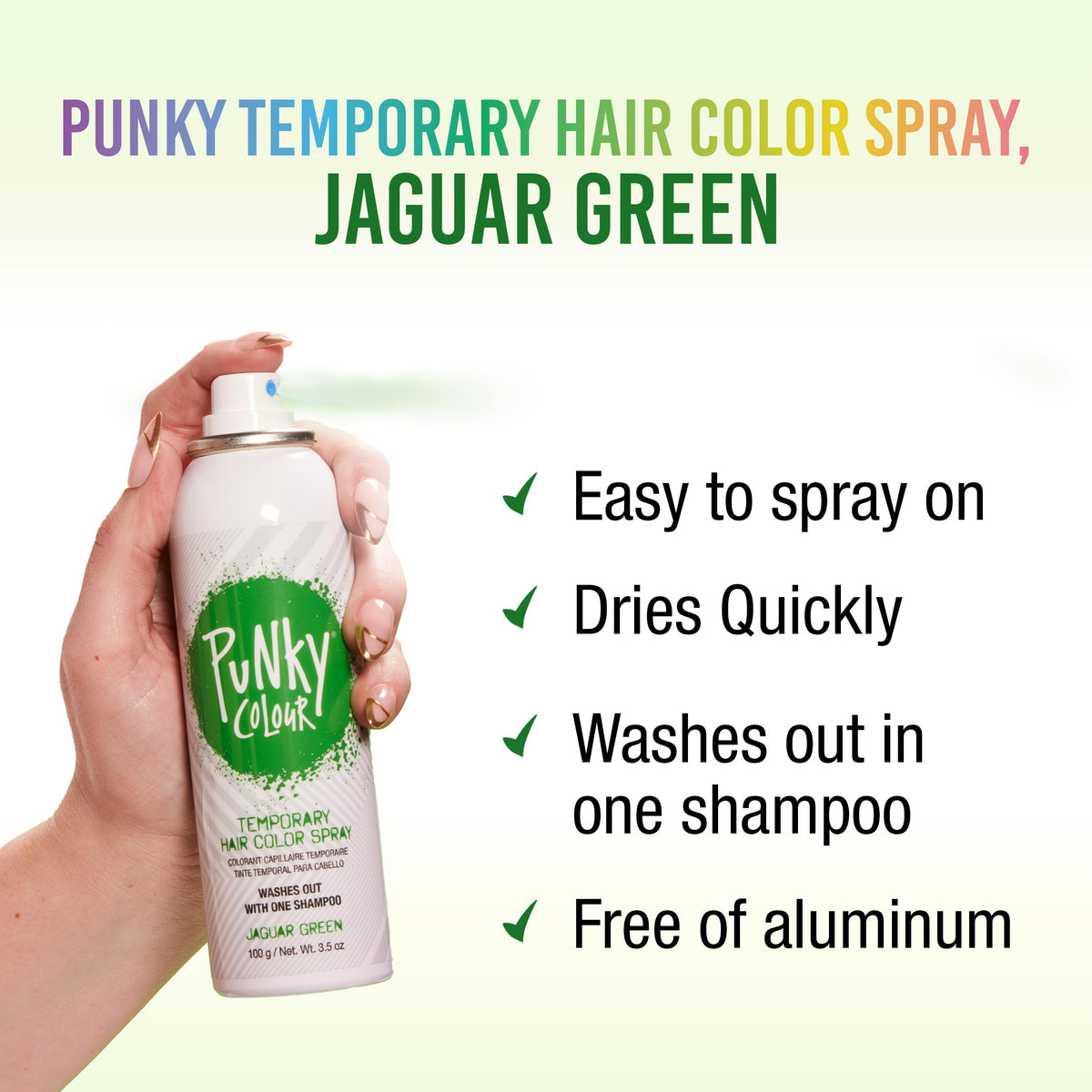 Jaguar Green Temporary Hair Color Spray 3.5 oz H184450