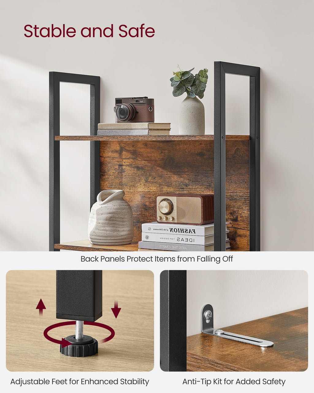 5 Tier Free Standing Bookshelf I217274