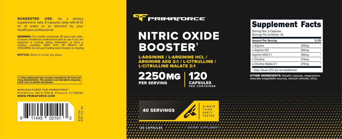 Nitric Oxide Booster 120 Capsules F461