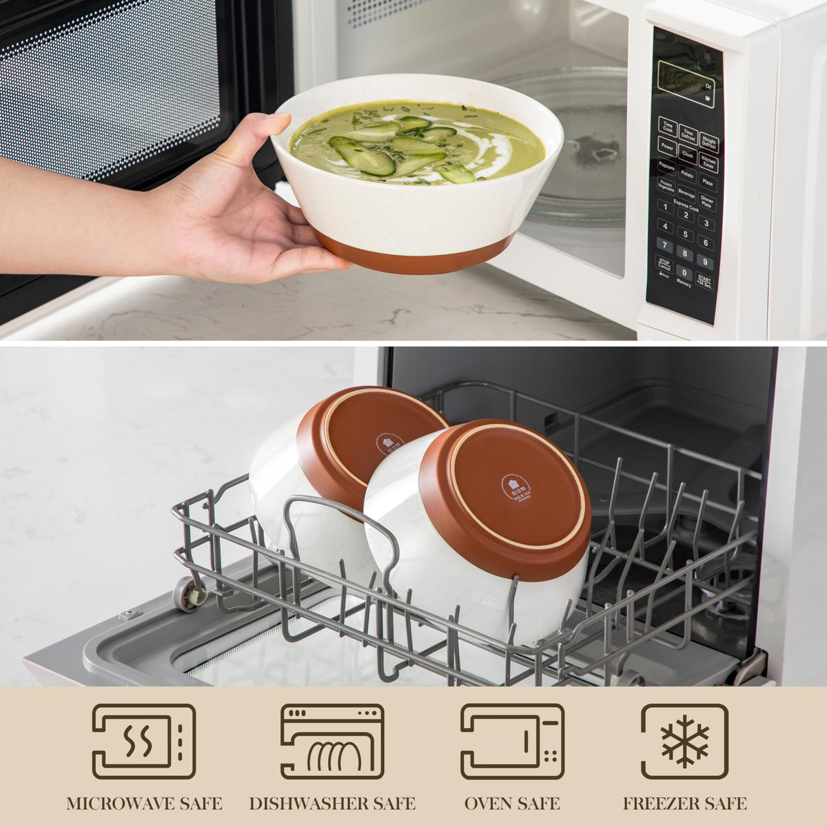 Ceramic Soup Bowl Set of 4 and Baking Dish N174