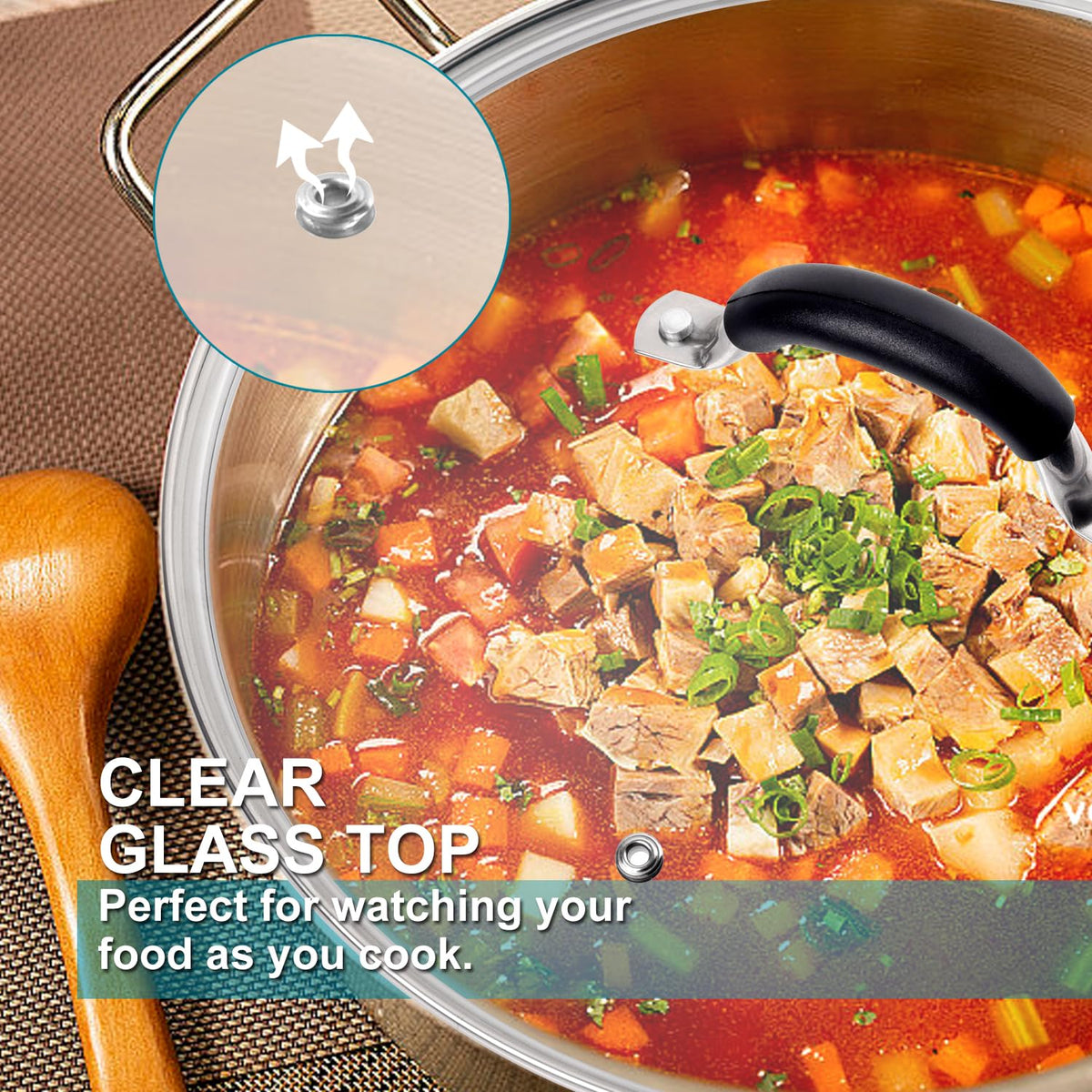 12 Inch Tempered Glass Lid G249