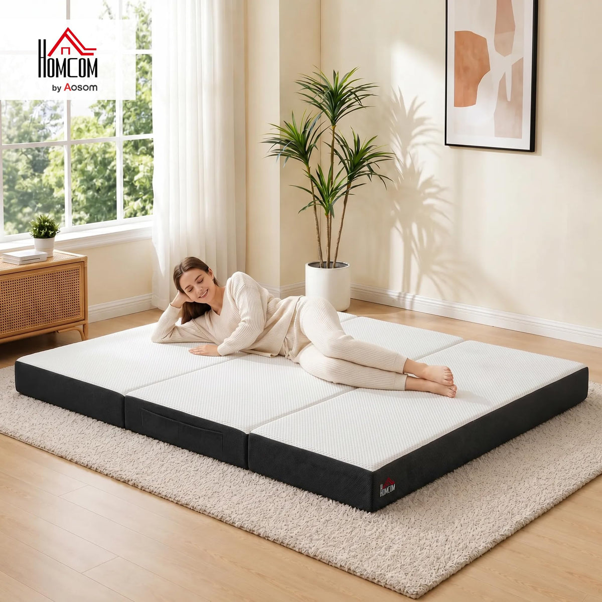 6 Inch Memory Foam Queen Trifold Mattress P169551