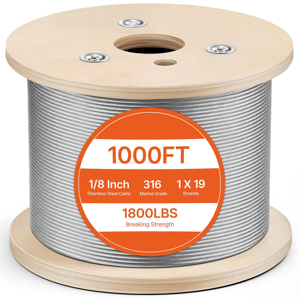 1/8 T316 Stainless Steel Cable 1000ft W6427