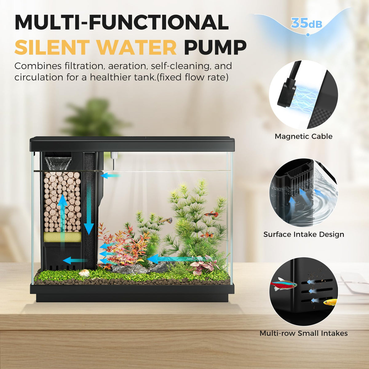 2.2 Gallon Small Black Fish Tank K341150