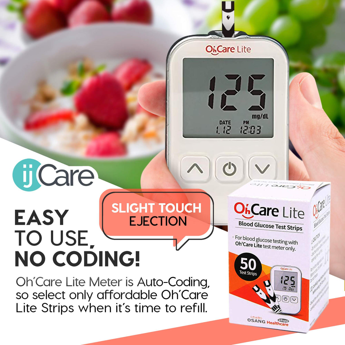 Blood Sugar Testing Monitor with 150 Glucose Test Strips and 200 Lancets U1100