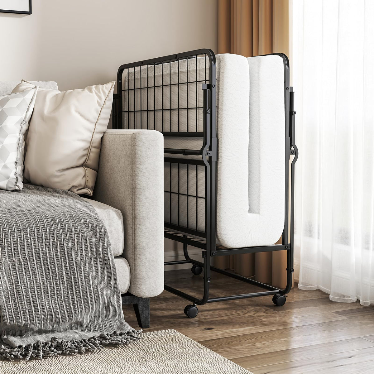 Twin Folding Bed with Mattress W115477