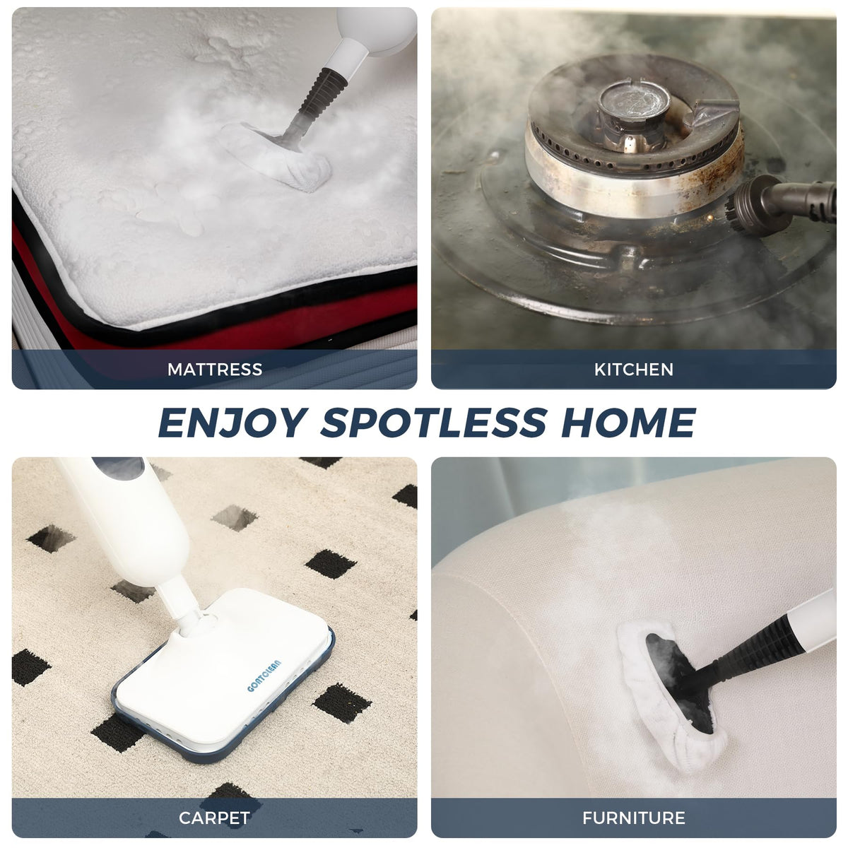 11-in-1 Dual-Mode Steam Mop, 13.5 Fl Oz Steam Cleaner A288634