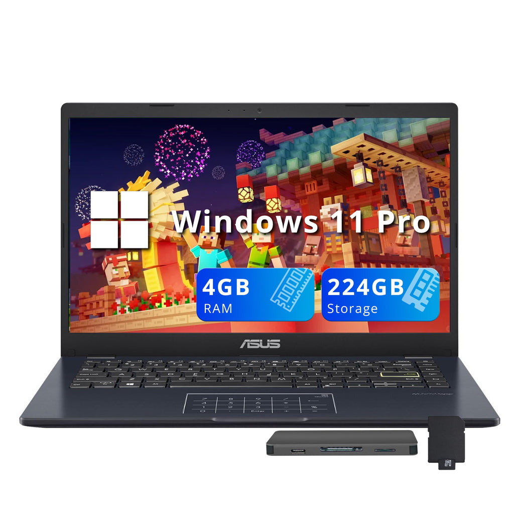 14" FHD Laptop, Intel Celeron N4500, 4GB RAM, 224GB Storage, Quiet Blue R6594
