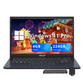14" FHD Laptop, Intel Celeron N4500, 4GB RAM, 224GB Storage, Quiet Blue R6594