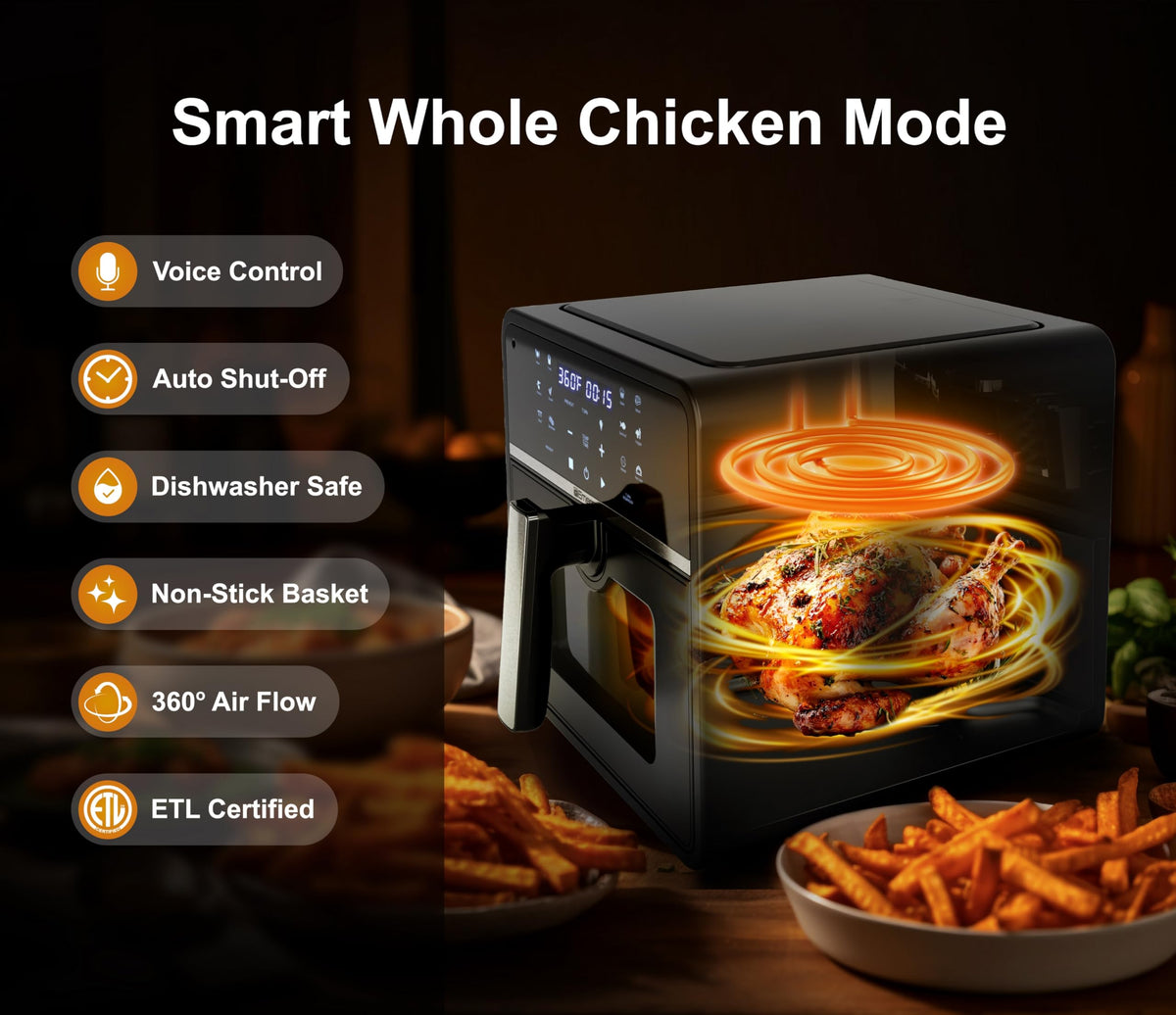 6-in-1 10QT Nonstick Air Fryer 1700W V931483