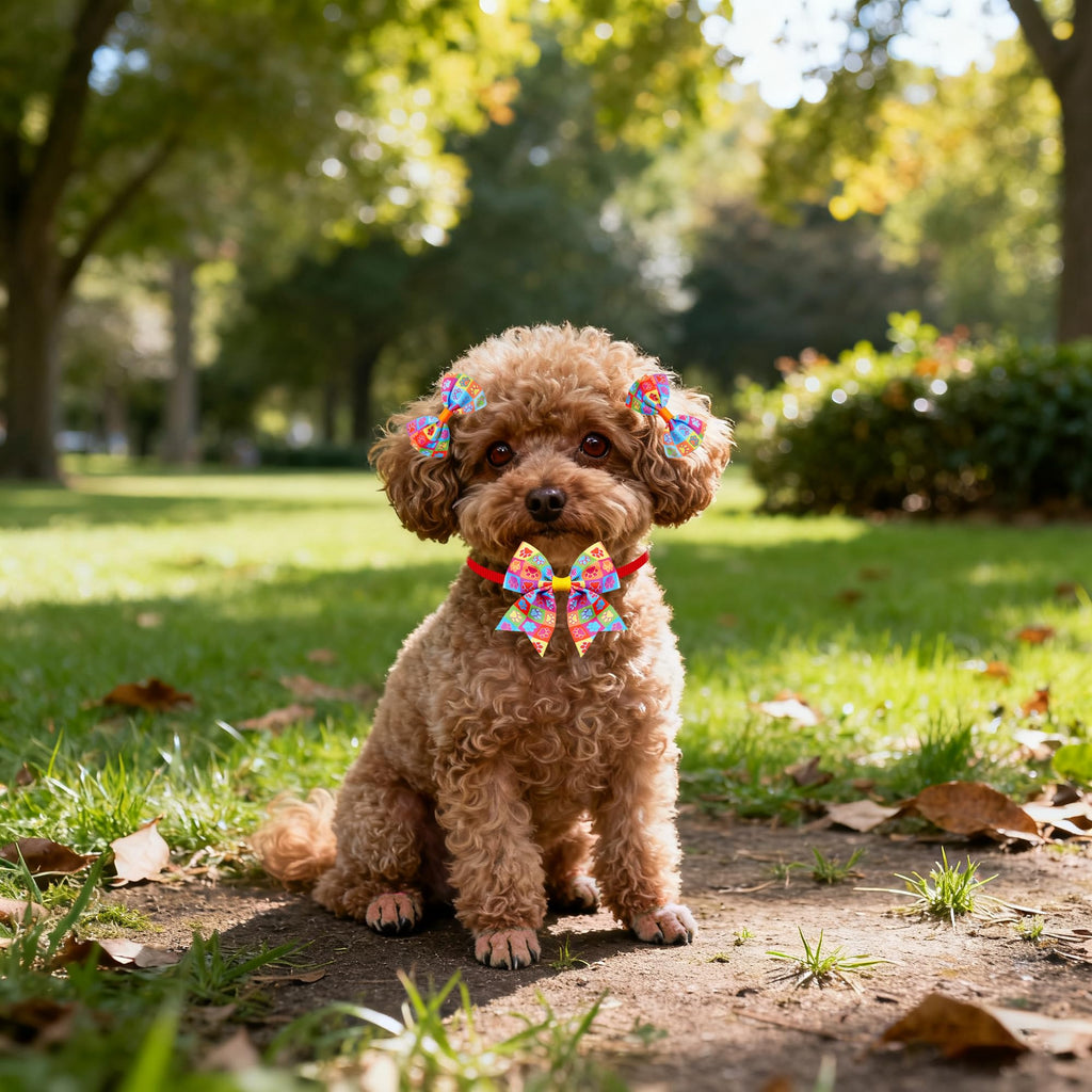 120PCS Dog Bows Collar Flowers and Bowties Grooming Accessories S663