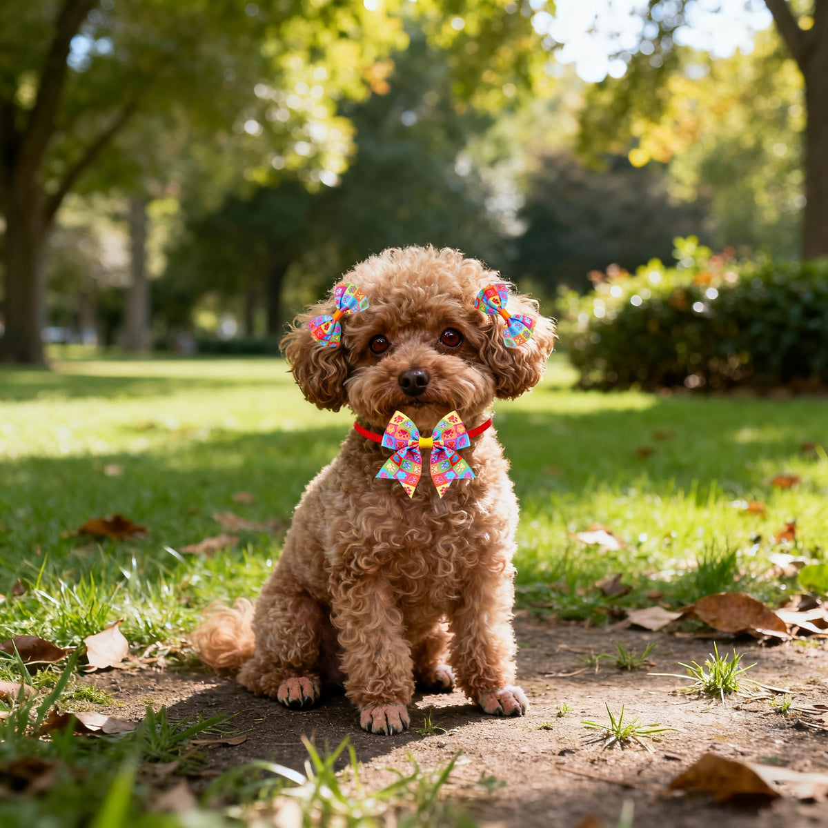 120PCS Dog Bows Collar Flowers and Bowties Grooming Accessories S663