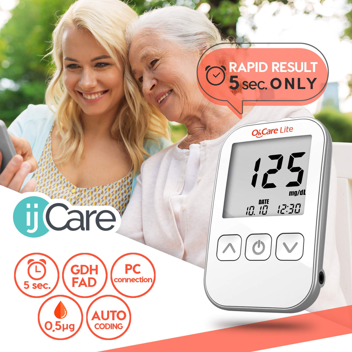 Blood Sugar Testing Monitor with 150 Glucose Test Strips and 200 Lancets U1100