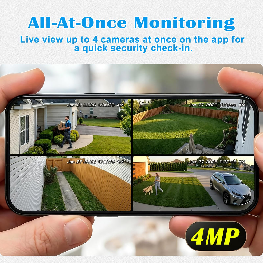 4G Solar Security Camera System with Base Station Y34389