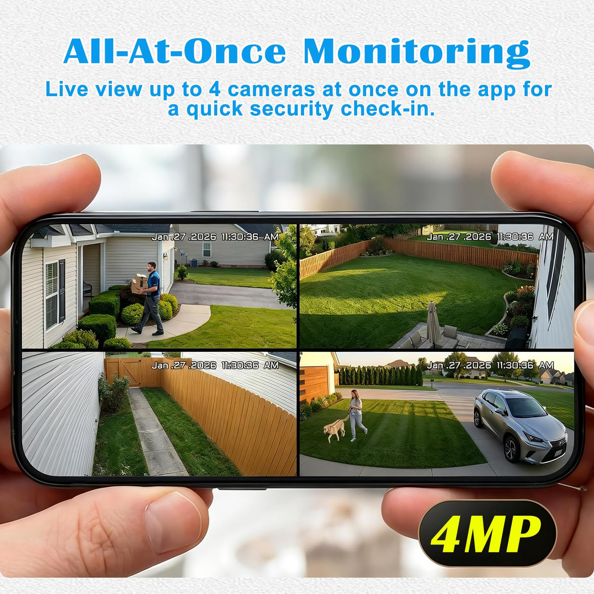 4G Solar Security Camera System with Base Station Y34389