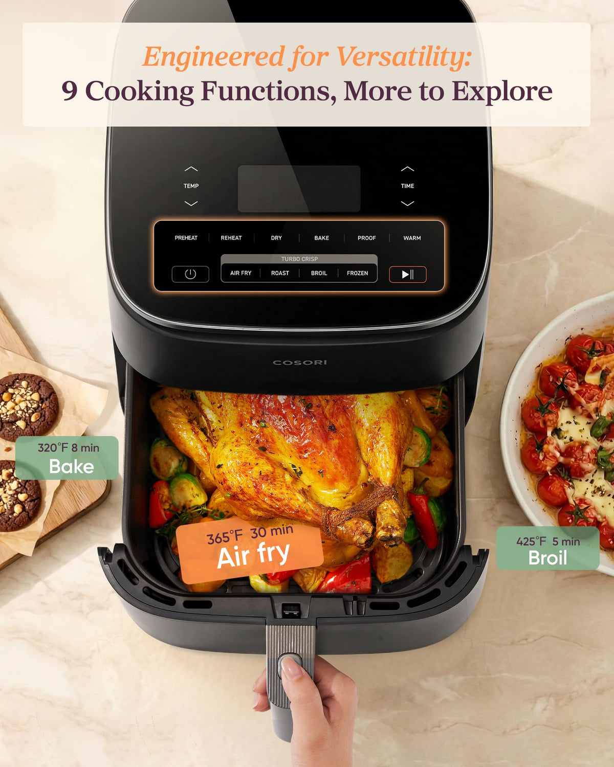 6 Qt Ceramic Coating Air Fryer W430