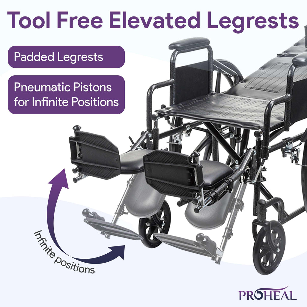 18” Reclining Wheelchair with Elevating Legrests S105513