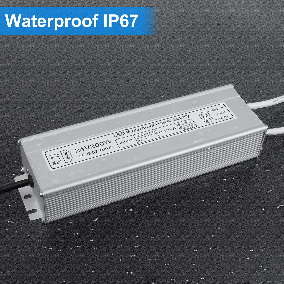 24V 200W IP67 Waterproof LED Power Supply P858