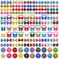 120PCS Dog Bows Collar Flowers and Bowties Grooming Accessories S663
