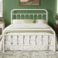 14 Inches Full Size Off White Metal Platform Bed Frame O4256