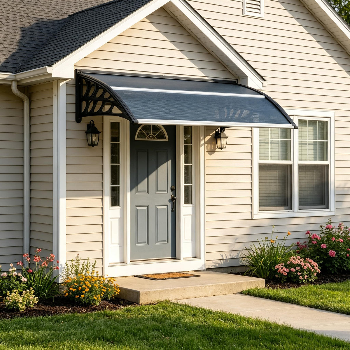 58.5x35 Inch Polycarbonate Patio Awning U212057